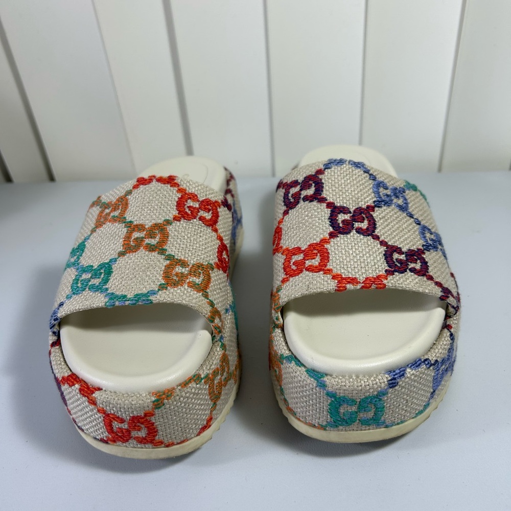 Gucci Women’s Platform Slide Sandal Size 36 1/2 - Picture 7 of 10